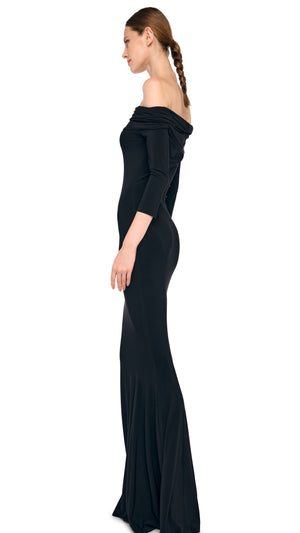 3/4 SLEEVE COWL FISHTAIL GOWN #2 Thumbnail