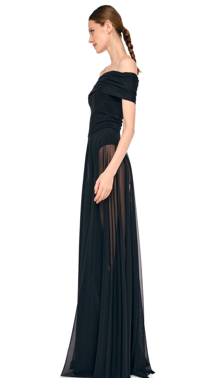 COWL COMBO FLARED GOWN #2