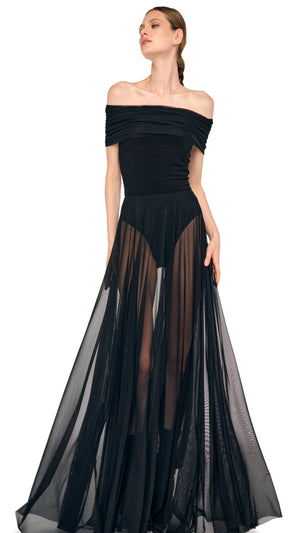 COWL COMBO FLARED GOWN #4 Thumbnail