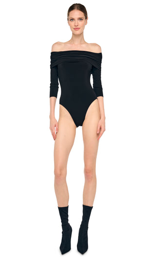 3/4 SLEEVE COWL BODYSUIT #1 Thumbnail