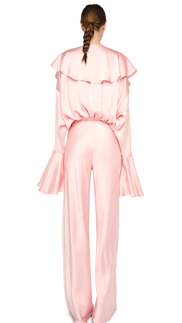 LONG SLEEVE DEEP V RUFFLE BODYSUIT #10