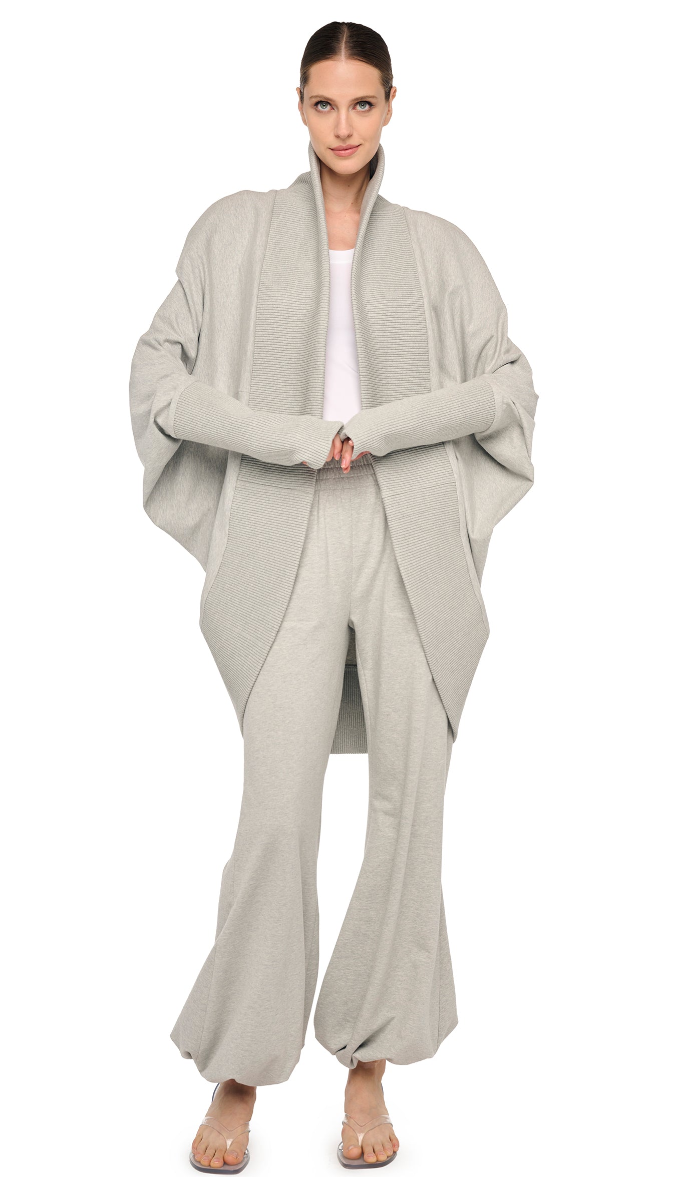 ジームス シルキー COCOON – Light Heather Grey – Norma Kamali