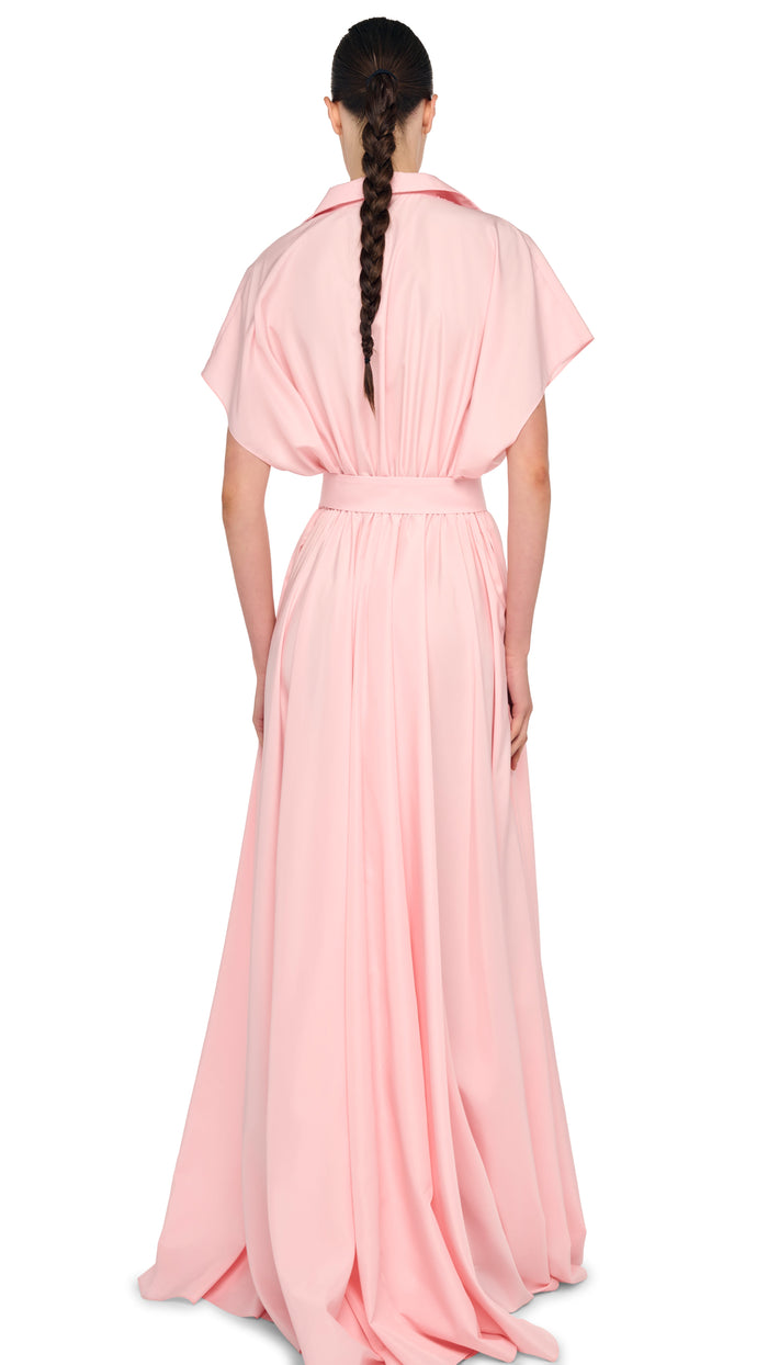 SUPER OS SLEEVELESS BF NK SHIRT FLARED GOWN #4