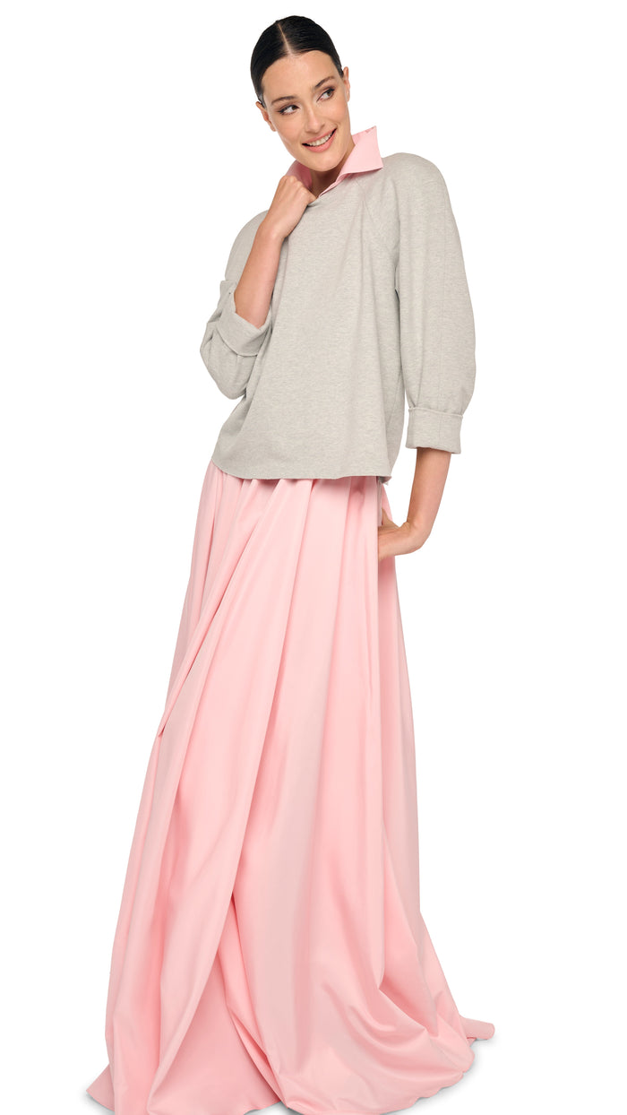 SUPER OS SLEEVELESS BF NK SHIRT FLARED GOWN #10