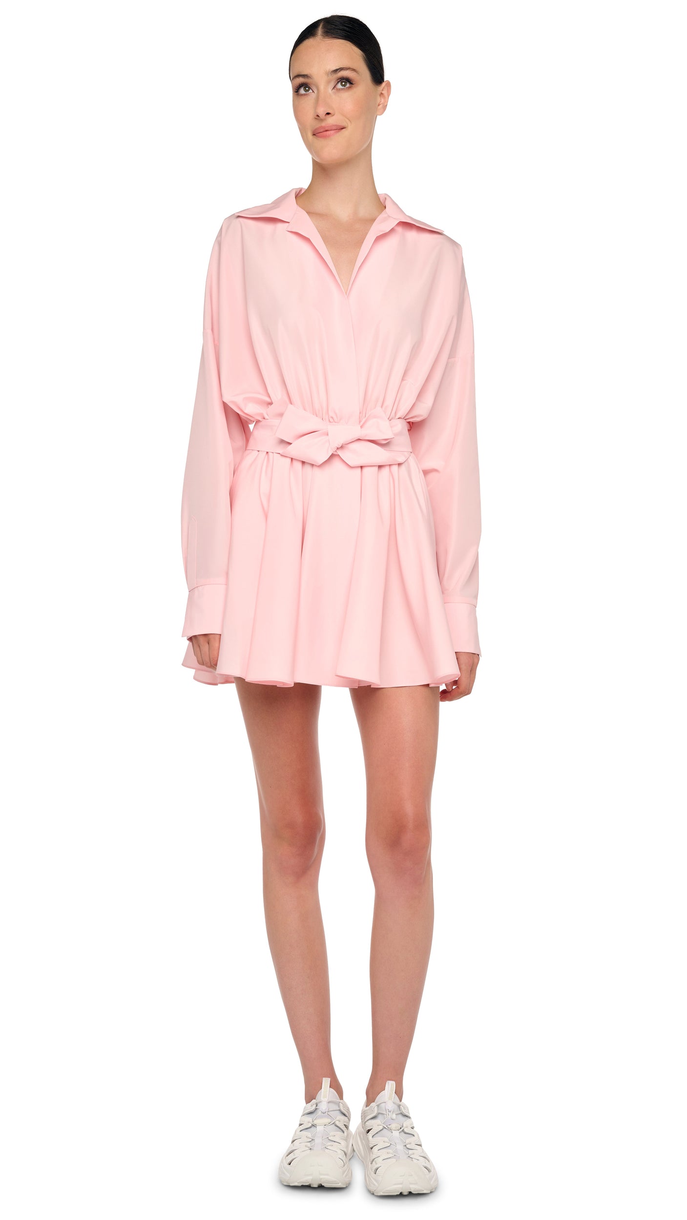 Norma Kamali Oversized NK Flared Mini Dress