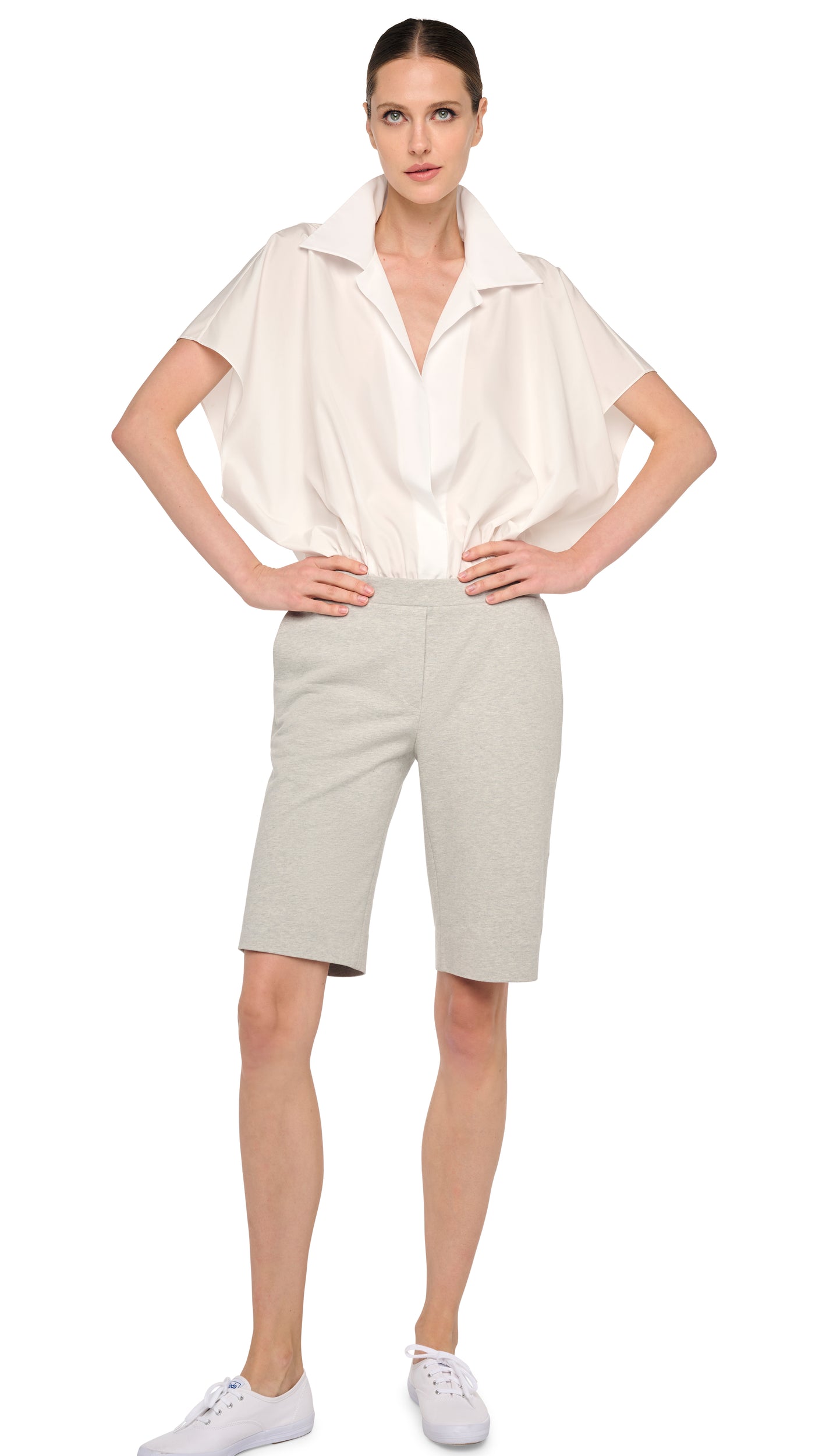 SLEEVELESS NK BODYSUIT – Snow White – Norma Kamali