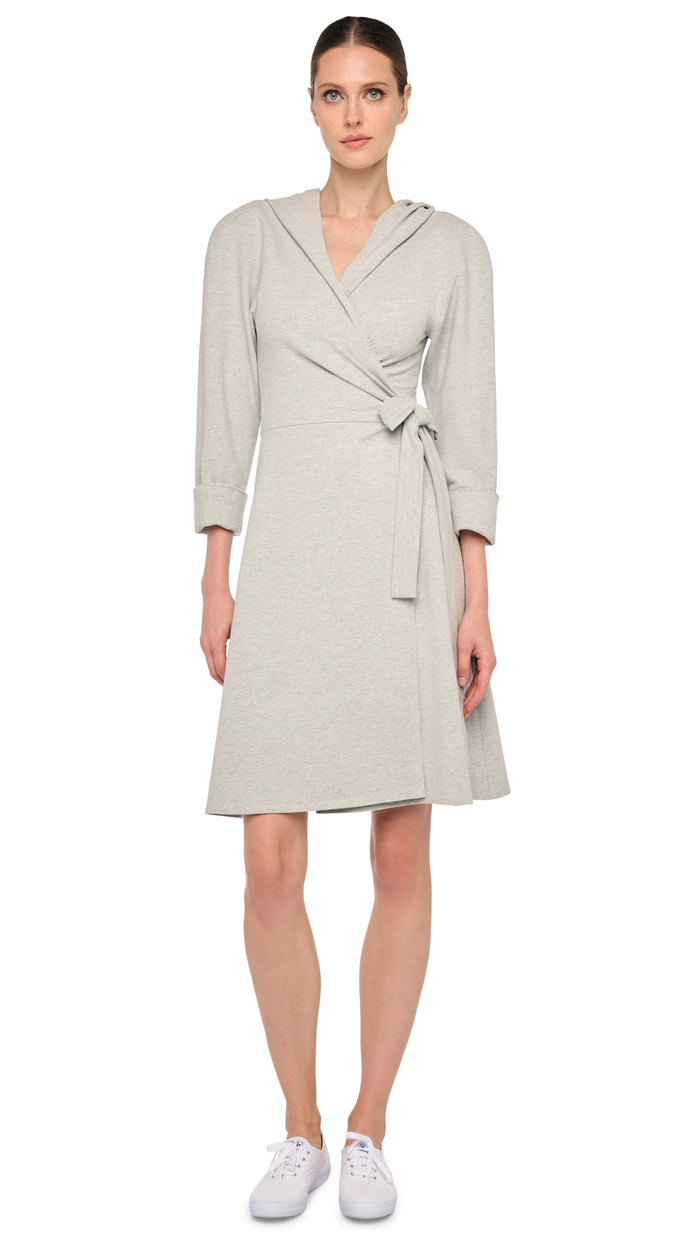 HOODED 1980S BOMBER WRAP DRESS #4