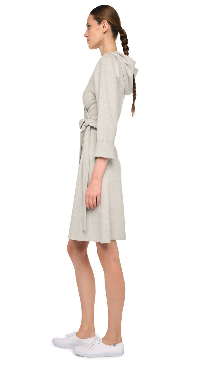 HOODED 1980S BOMBER WRAP DRESS #2
