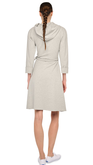 HOODED 1980S BOMBER WRAP DRESS #3 Thumbnail