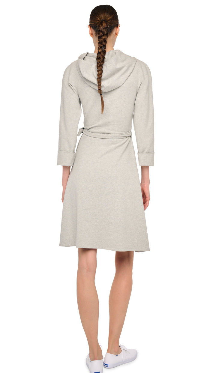 HOODED 1980S BOMBER WRAP DRESS #3