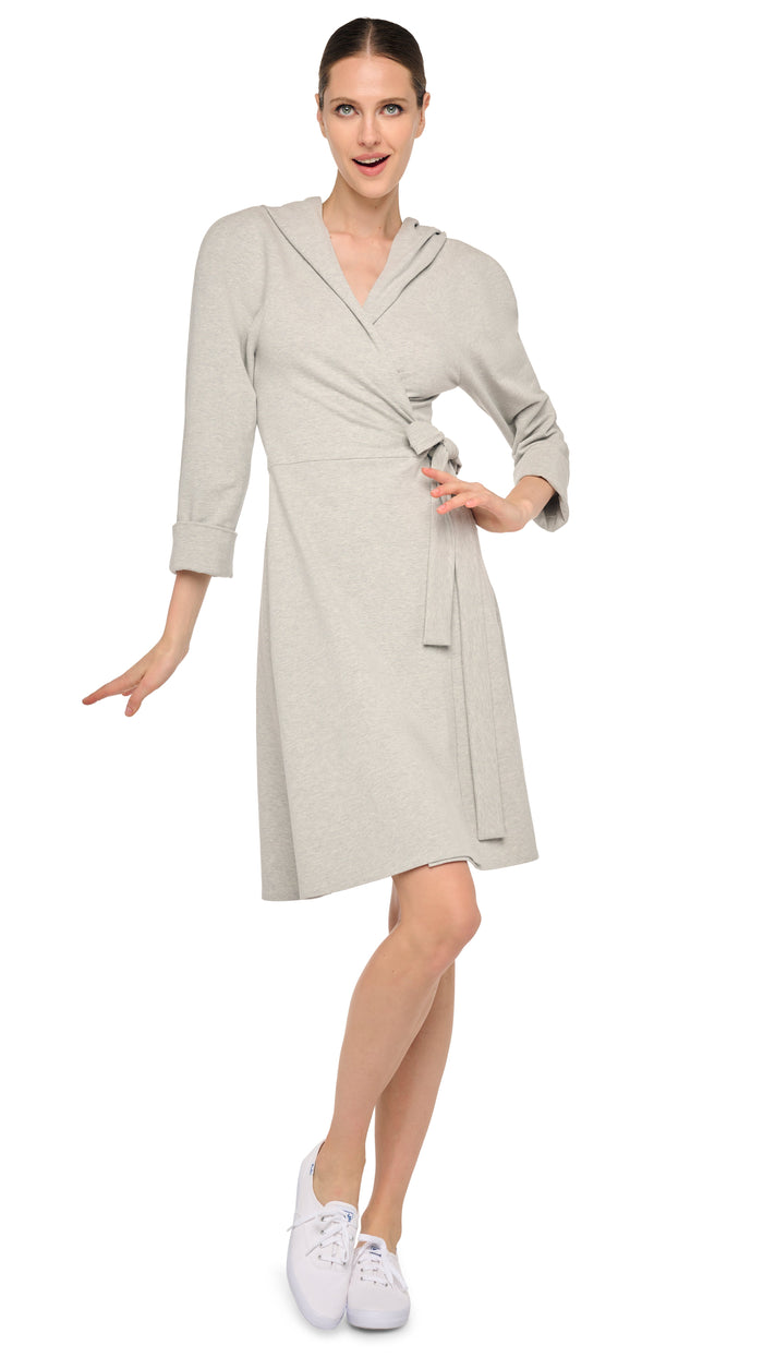 HOODED 1980S BOMBER WRAP DRESS #5