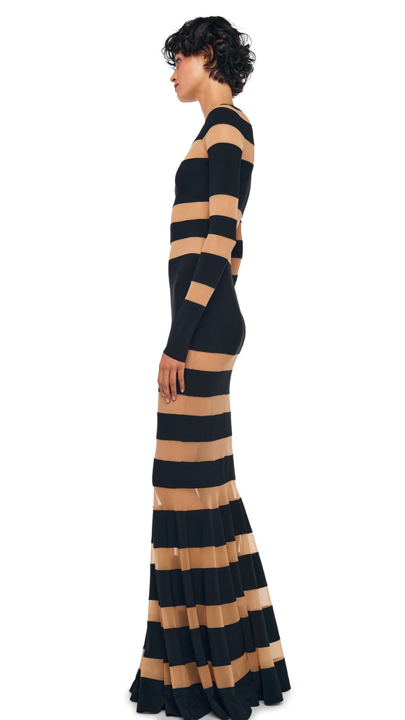 Spliced Dress Fishtail Gown