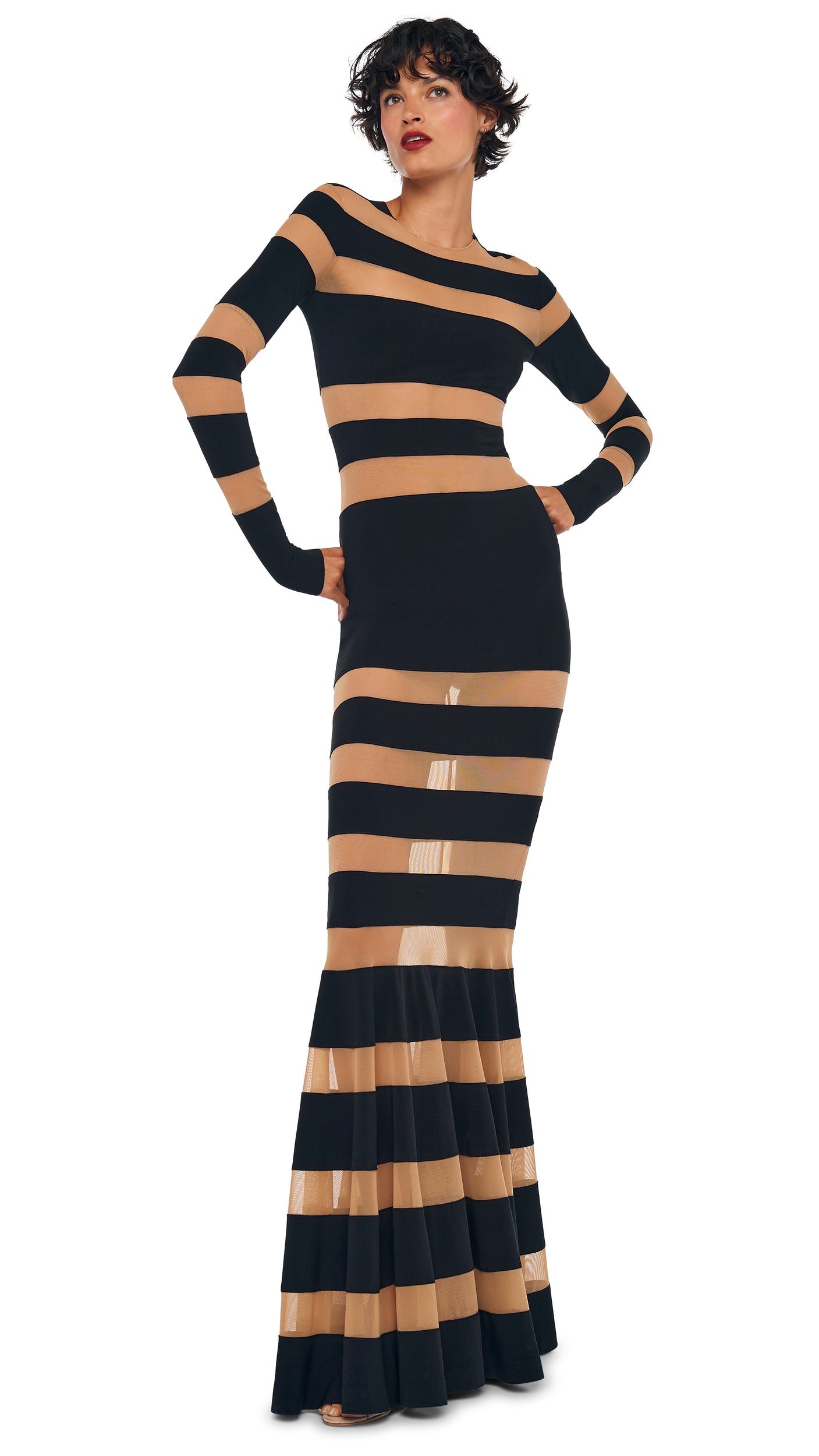 Norma Kamali Spliced Dress Fishtail Gown Norma Kamali Spliced Dress Fishtail Gown