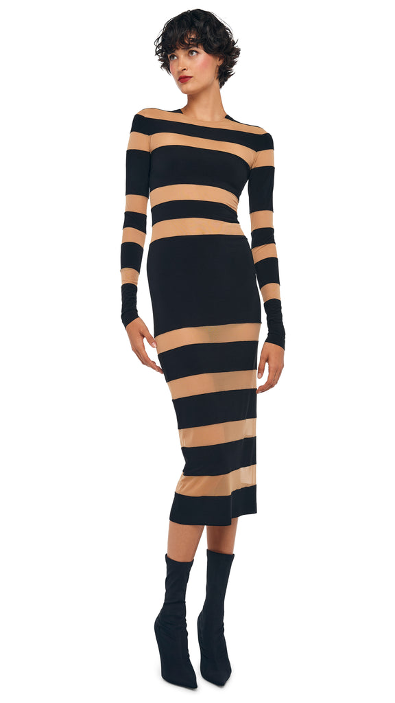 norma kamali mesh dress Spliced Allurite Gold Sequin Sleeveless us-push-fp please follow the directions Color:Multi Gray