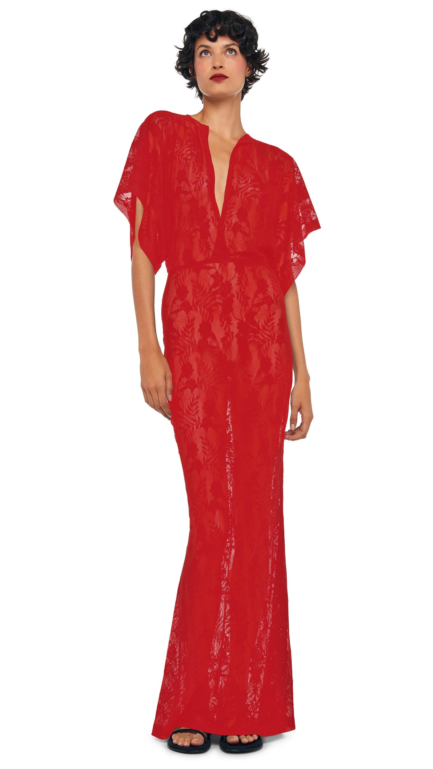 Norma Kamali Obie Gown - Tiger Red / Size XXS Norma Kamali Obie Gown - Tiger Red / Size XXS