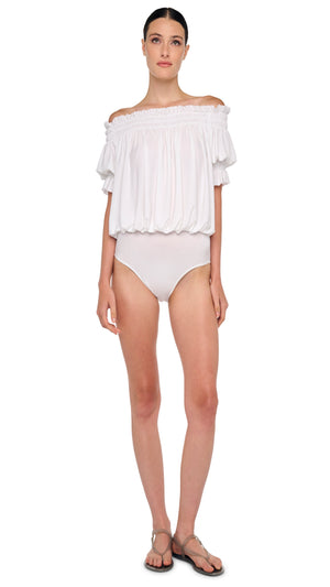 SHORT SLEEVE PEASANT BODYSUIT #1 Thumbnail