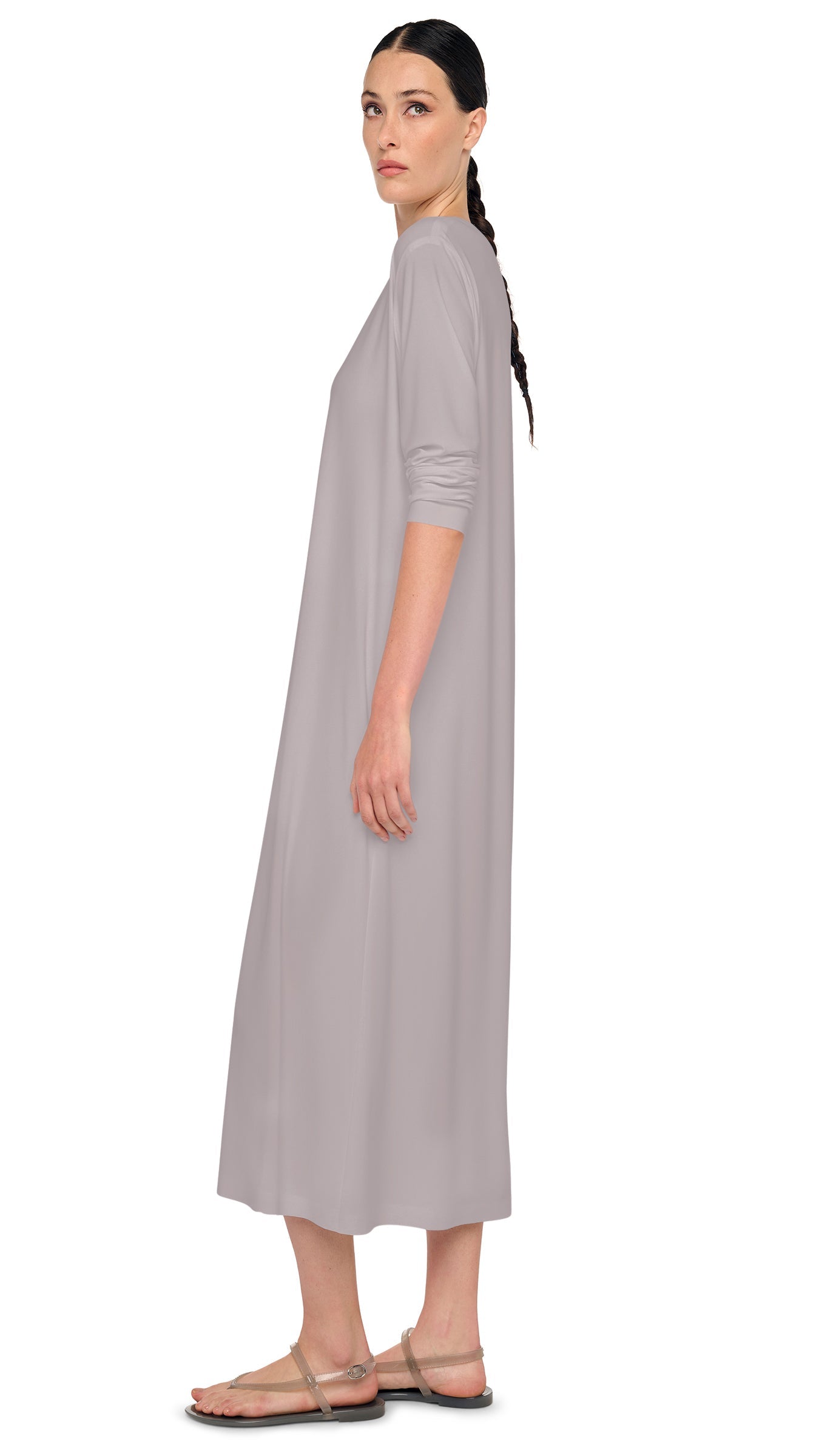 Norma Kamali Oversized Long Sleeve Dress To Midcalf