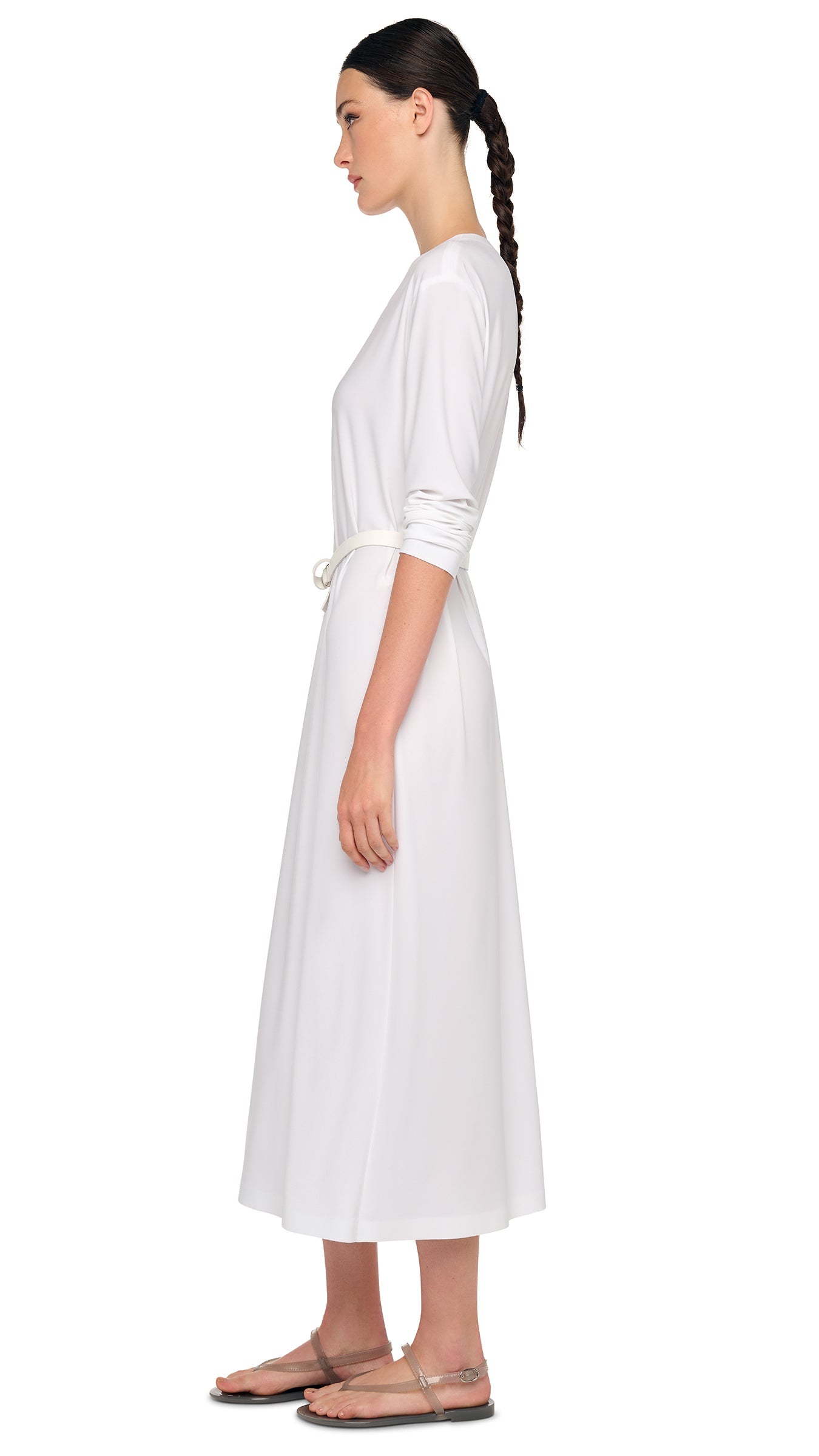 NoREMID ホワイト 長袖カットソー L OVERSIZED LONG SLEEVE DRESS TO MIDCALF – Snow White – Norma Kamali
