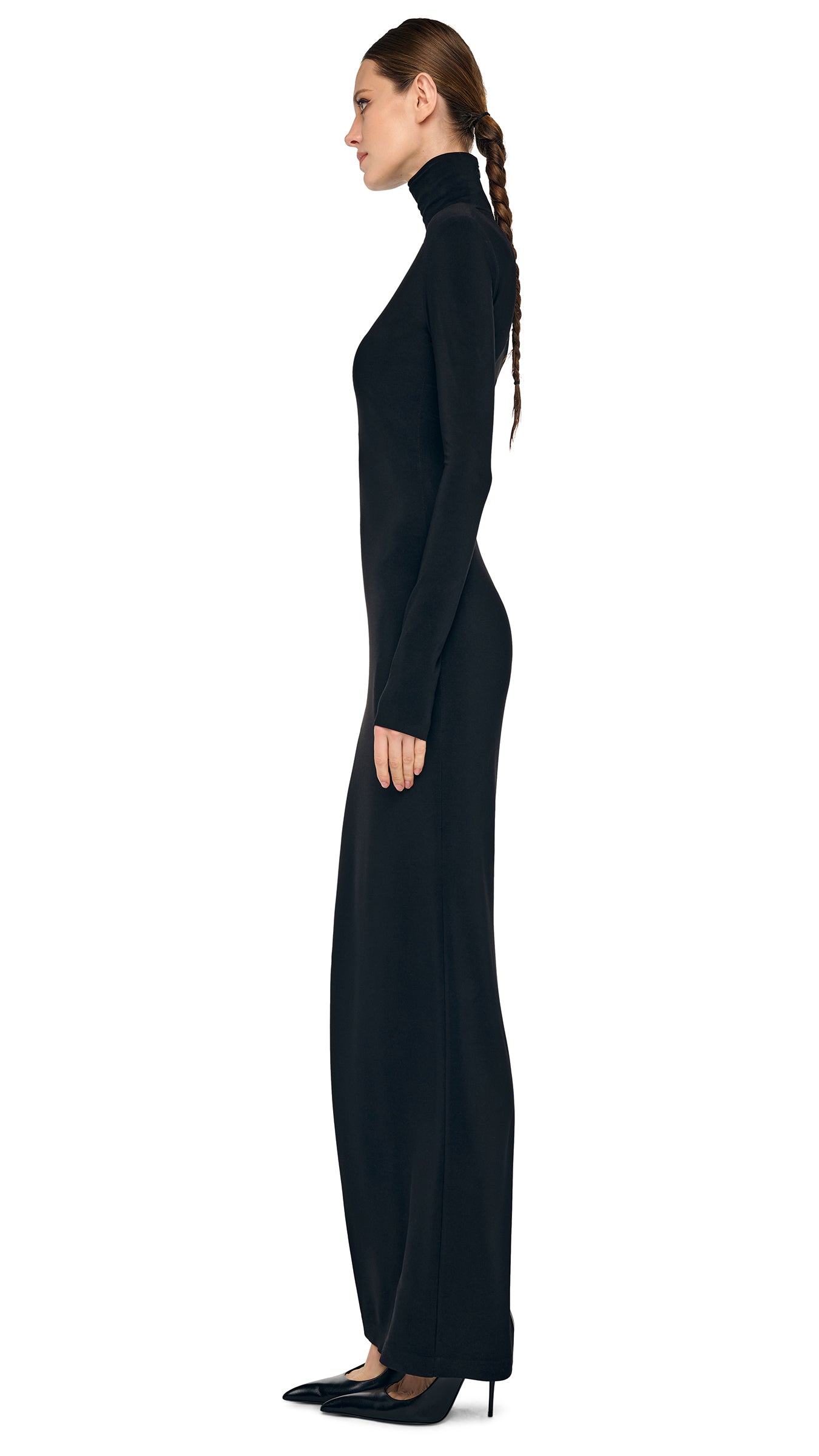 Norma Kamali Turtle Long Dress - Black / Size XS Norma Kamali Turtle Long Dress - Black / Size XS