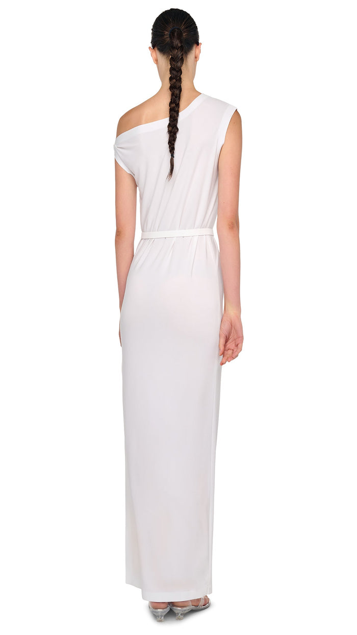 DROP SHOULDER LONG DRESS W/ SIDE SLIT #4