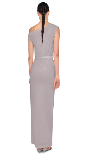 DROP SHOULDER LONG DRESS W/ SIDE SLIT #3 Thumbnail