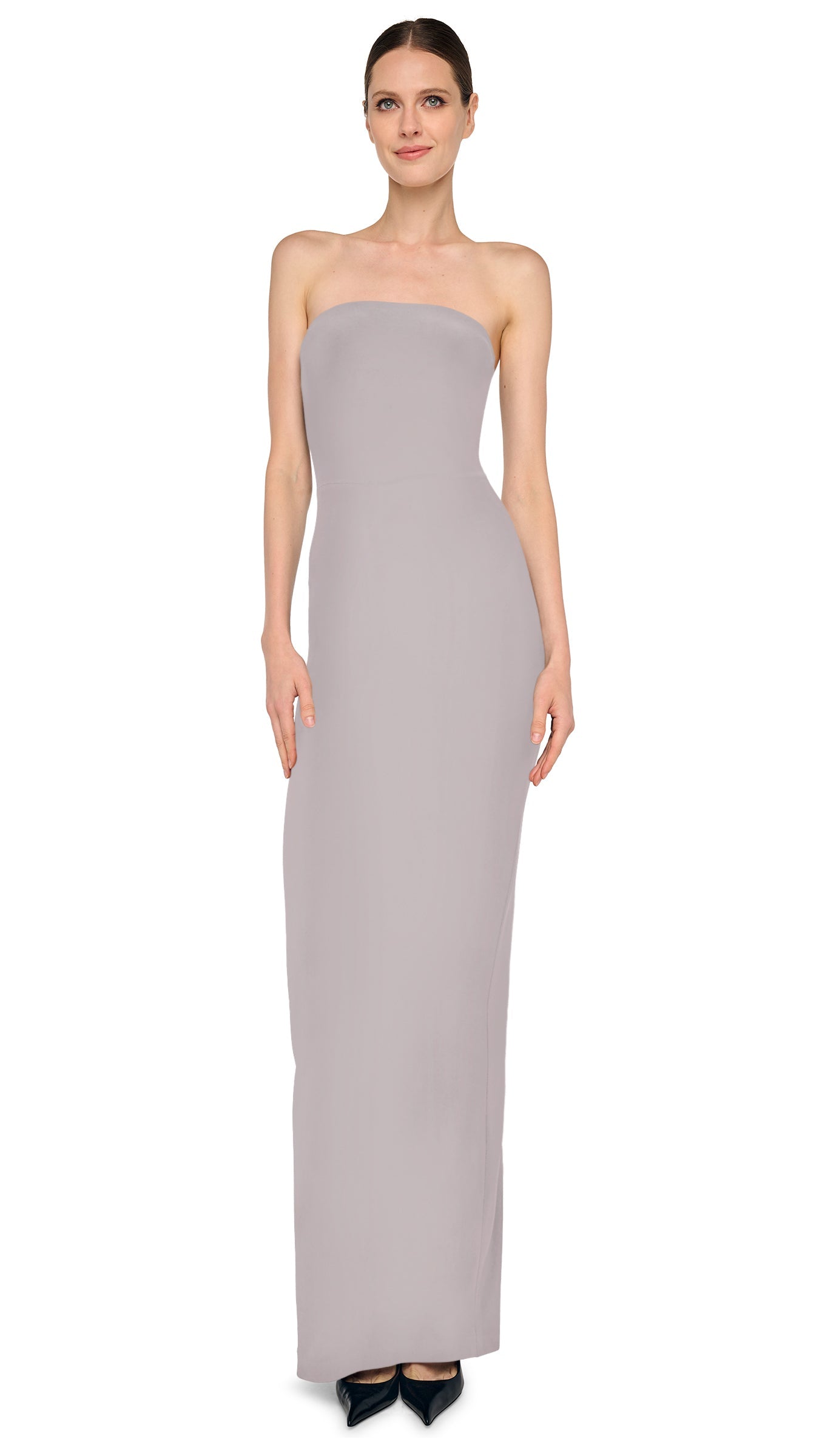 blue dress for baby girl Grey Pregnant Lace Top Modest Illusion Neck Maxi Bridesmaid Dresses