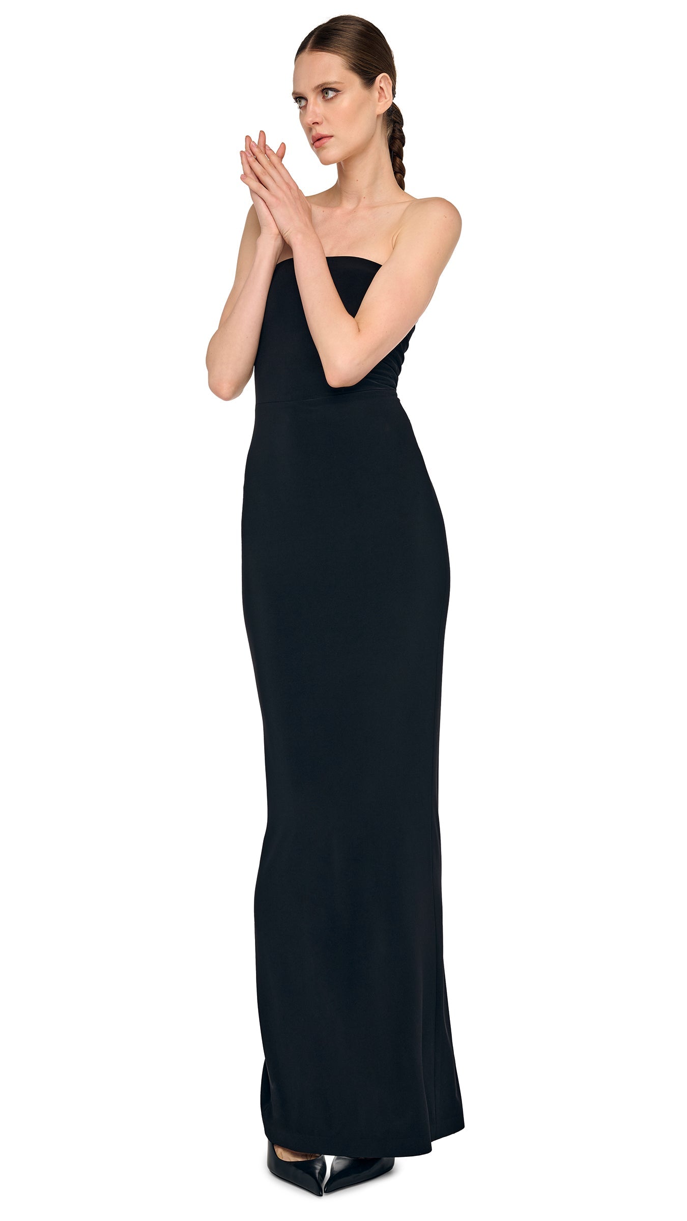 STRAPLESS LONG DRESS Black Norma Kamali STRAPLESS LONG DRESS Black Norma Kamali