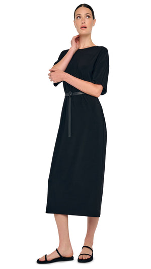 SHORT SLEEVE BOXY DRESS TO MIDCALF #5 Thumbnail