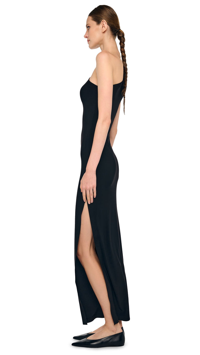 ONE SHOULDER LONG DRESS W/ SIDE SLIT #3