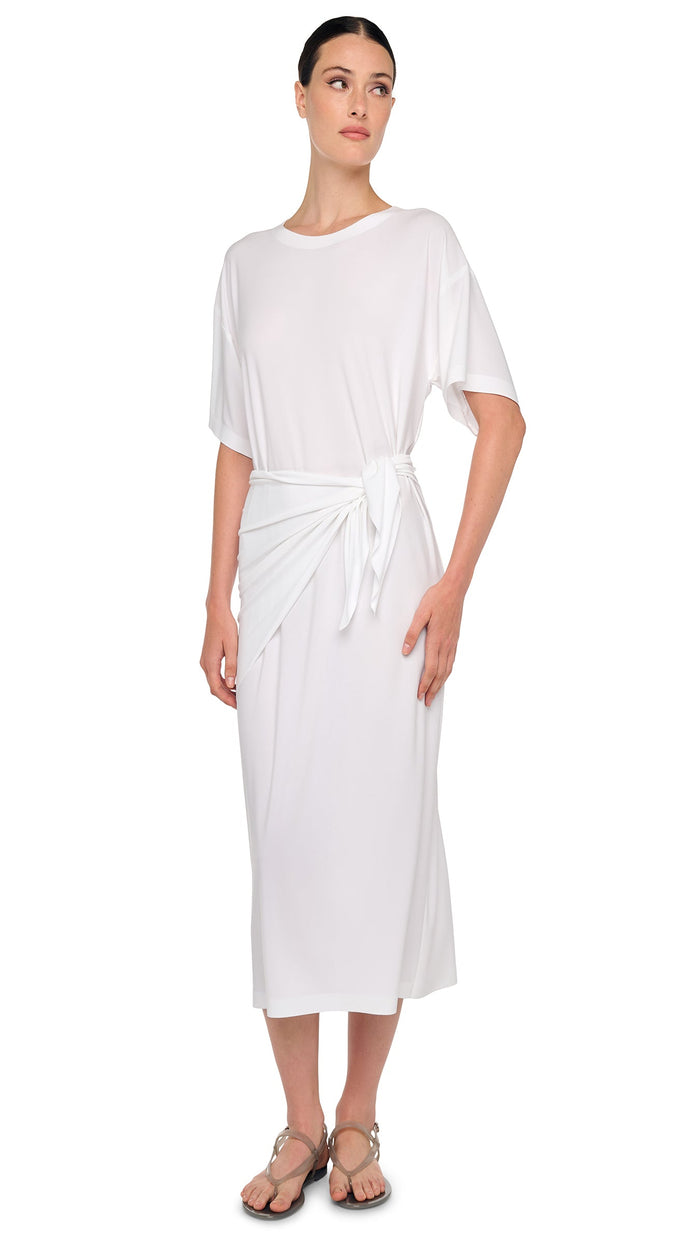SHORT SLEEVE BOXY DRESS TO MIDCALF #4