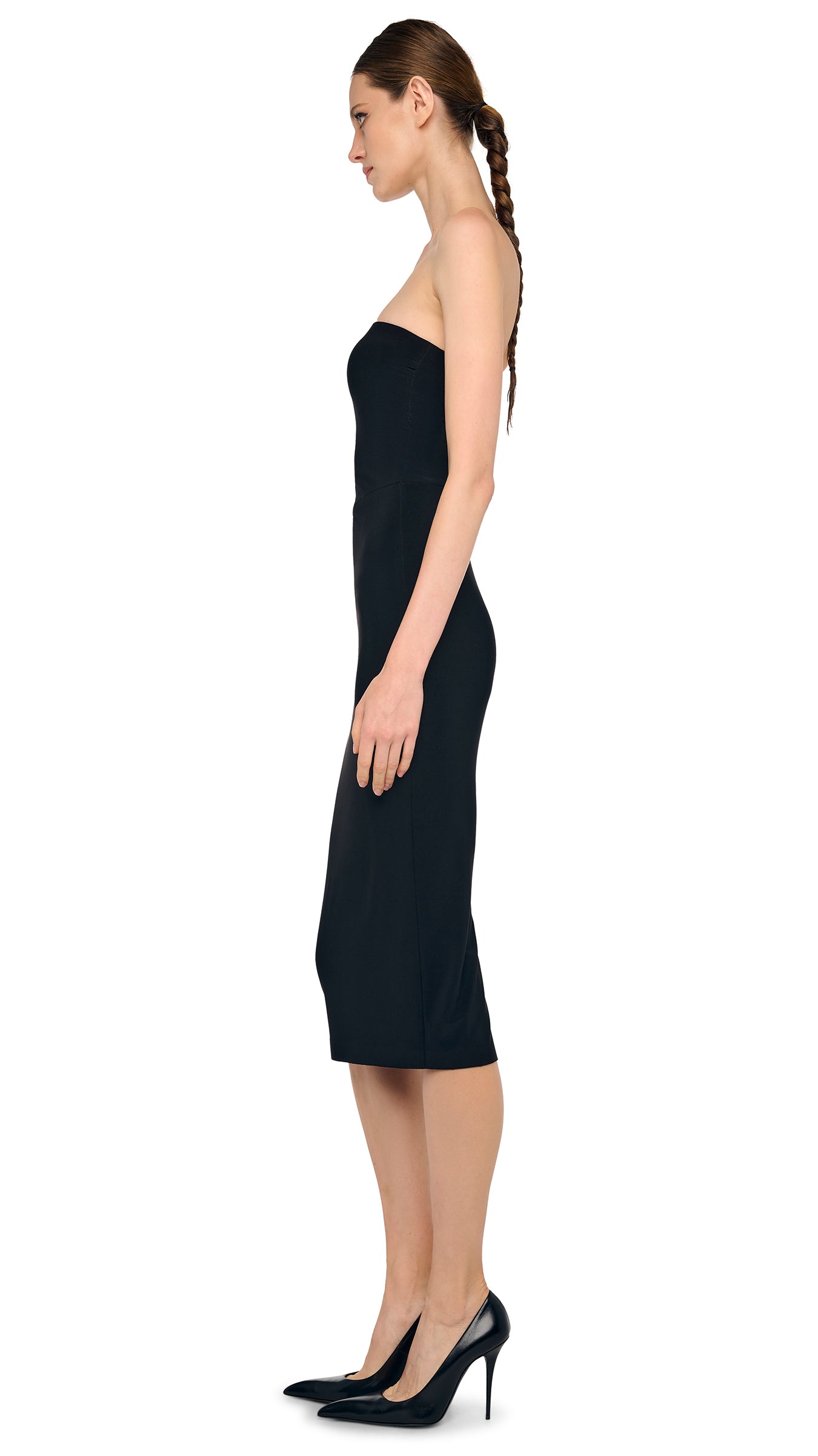 Norma Kamali Strapless Dress To Knee