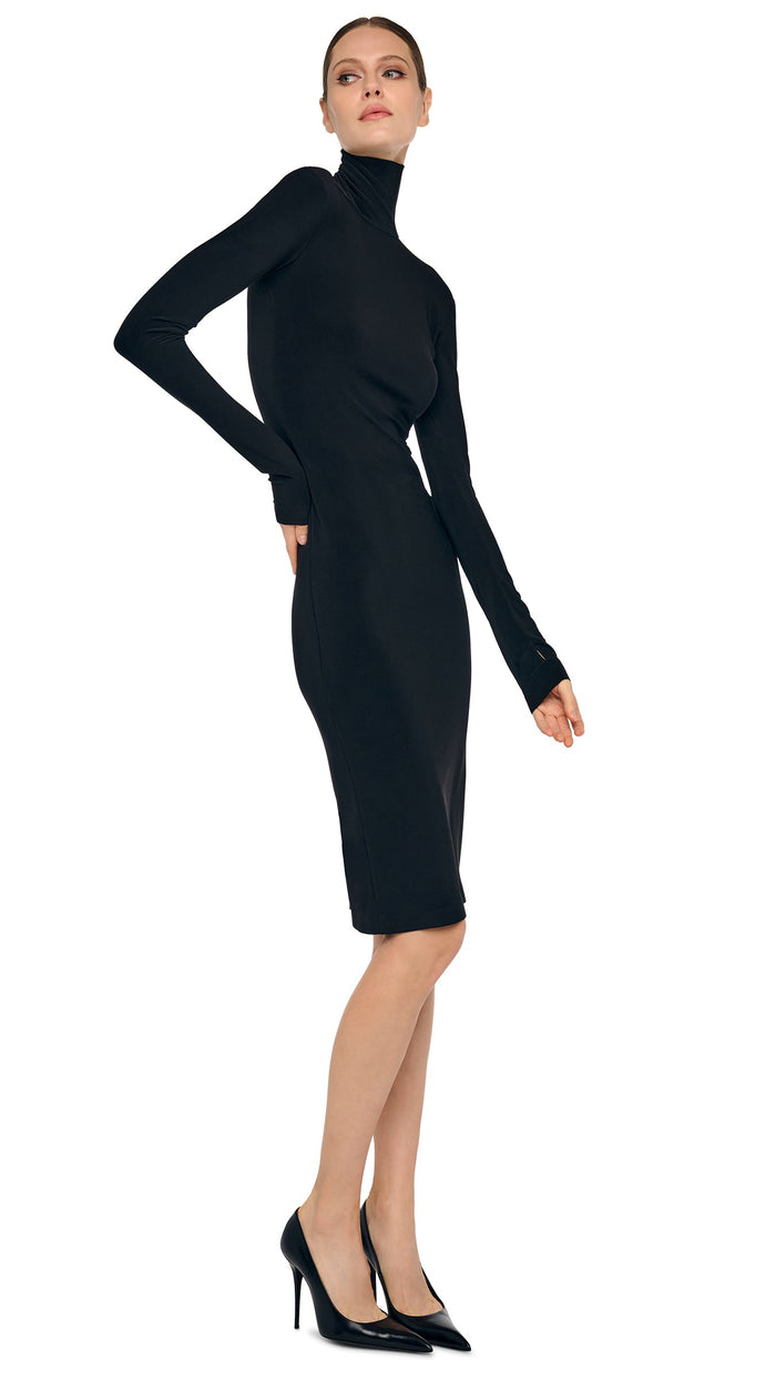LONG SLEEVE TURTLENECK DRESS TO KNEE #6