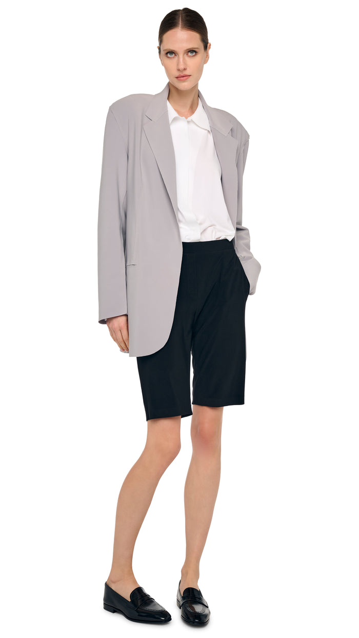 Norma Kamali Flat Front Bermuda Short - Black / Size XL Norma Kamali Flat Front Bermuda Short - Black / Size XL