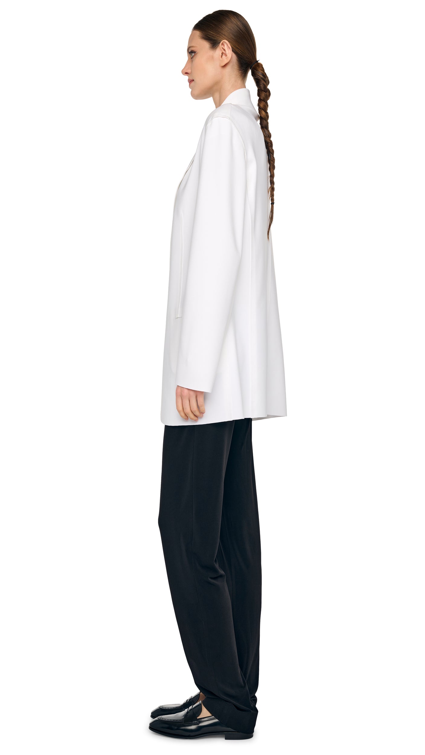 OVERSIZED SINGLE BREASTED JACKET – Snow White – Norma Kamali
