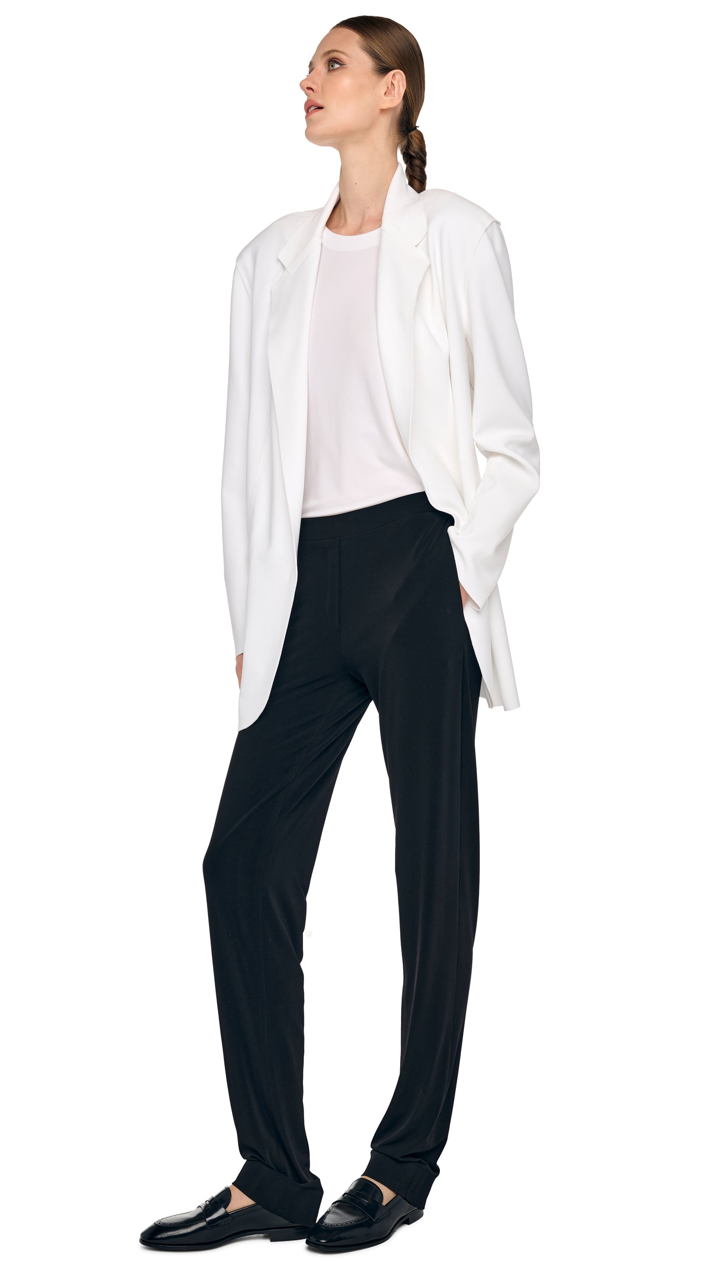 OVERSIZED SINGLE BREASTED JACKET – Snow White – Norma Kamali