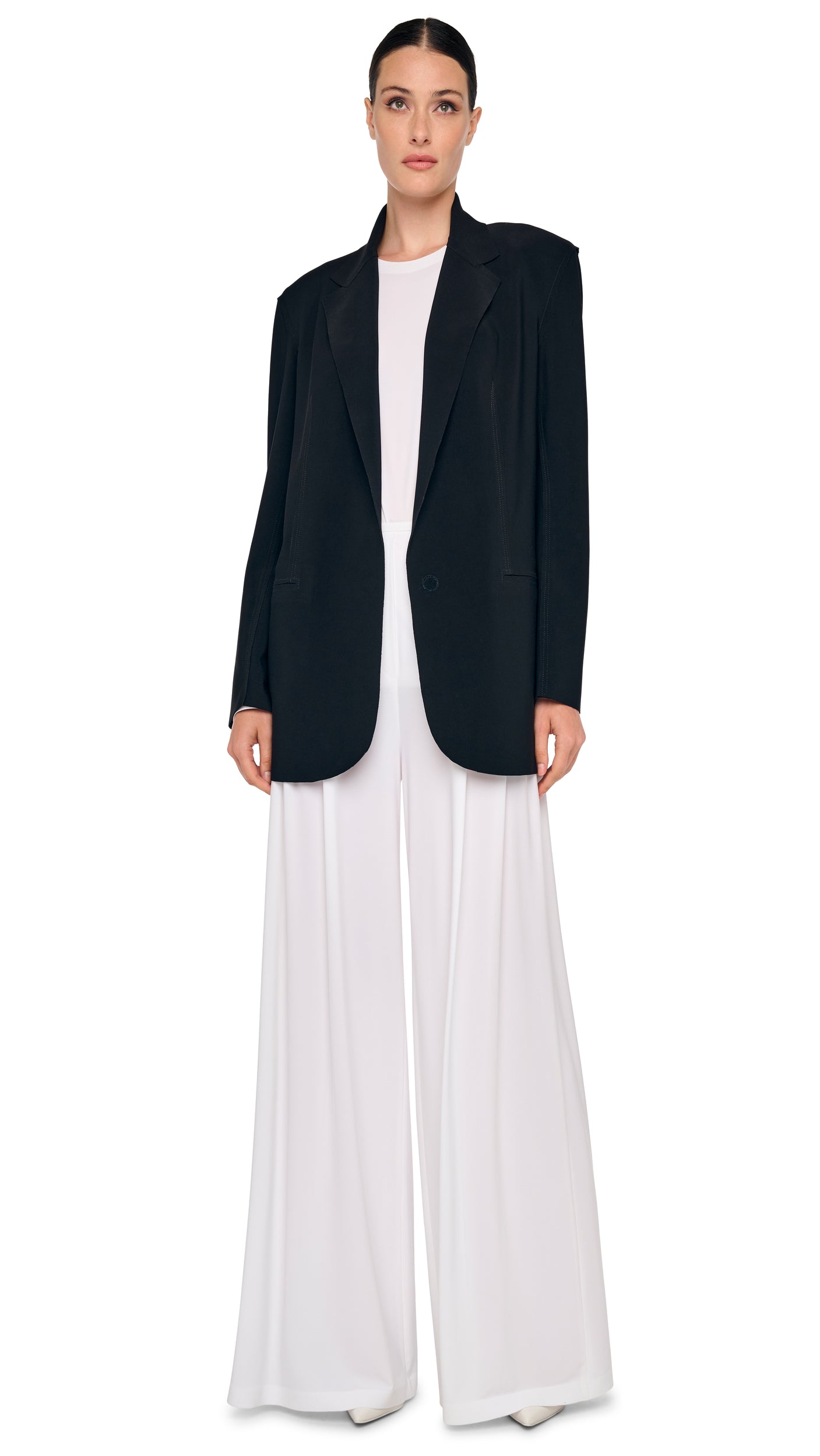 OVERSIZED SINGLE BREASTED JACKET – Black – Norma Kamali