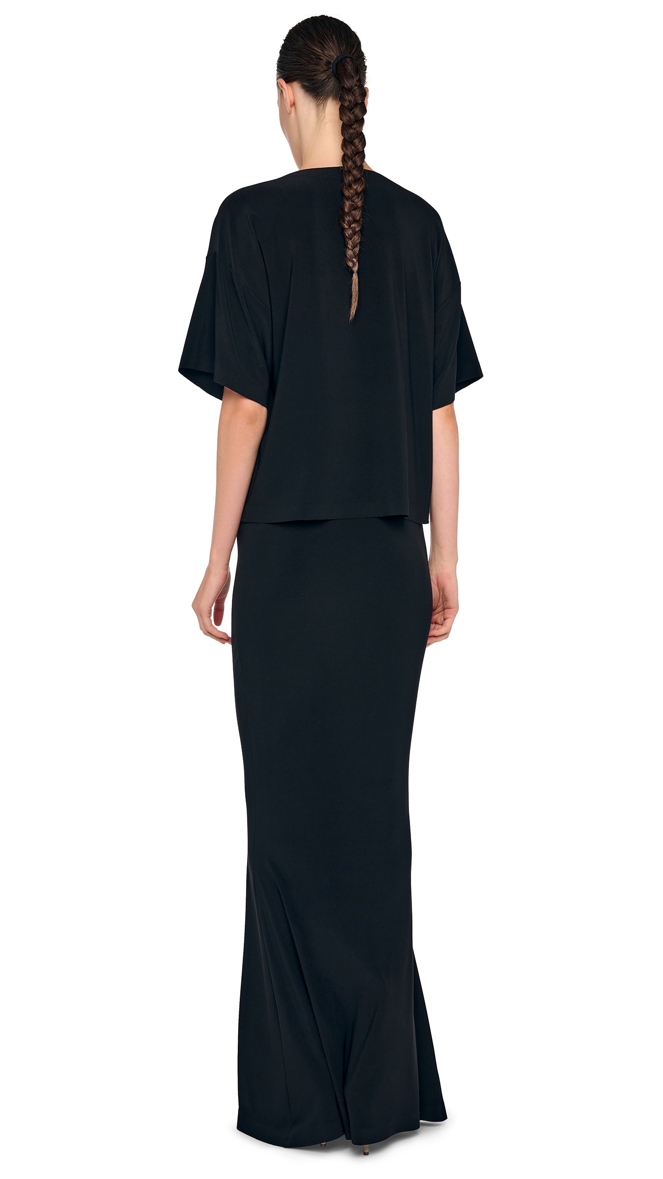 ♡ トゥラミーンnot SHORT SLEEVE BOXY T – Black – Norma Kamali