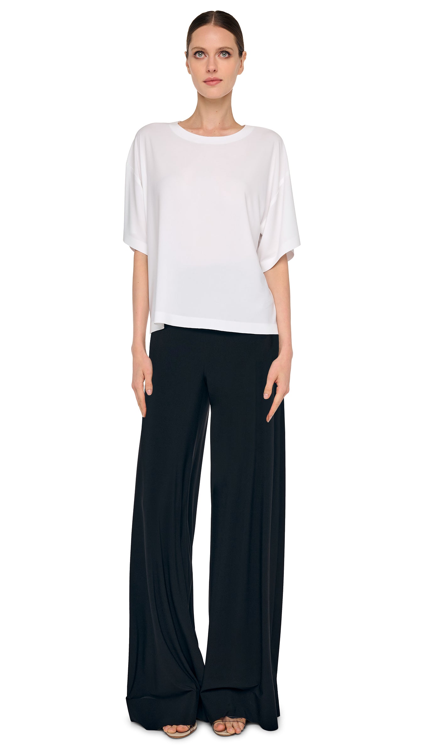 SHORT SLEEVE BOXY T – Snow White – Norma Kamali