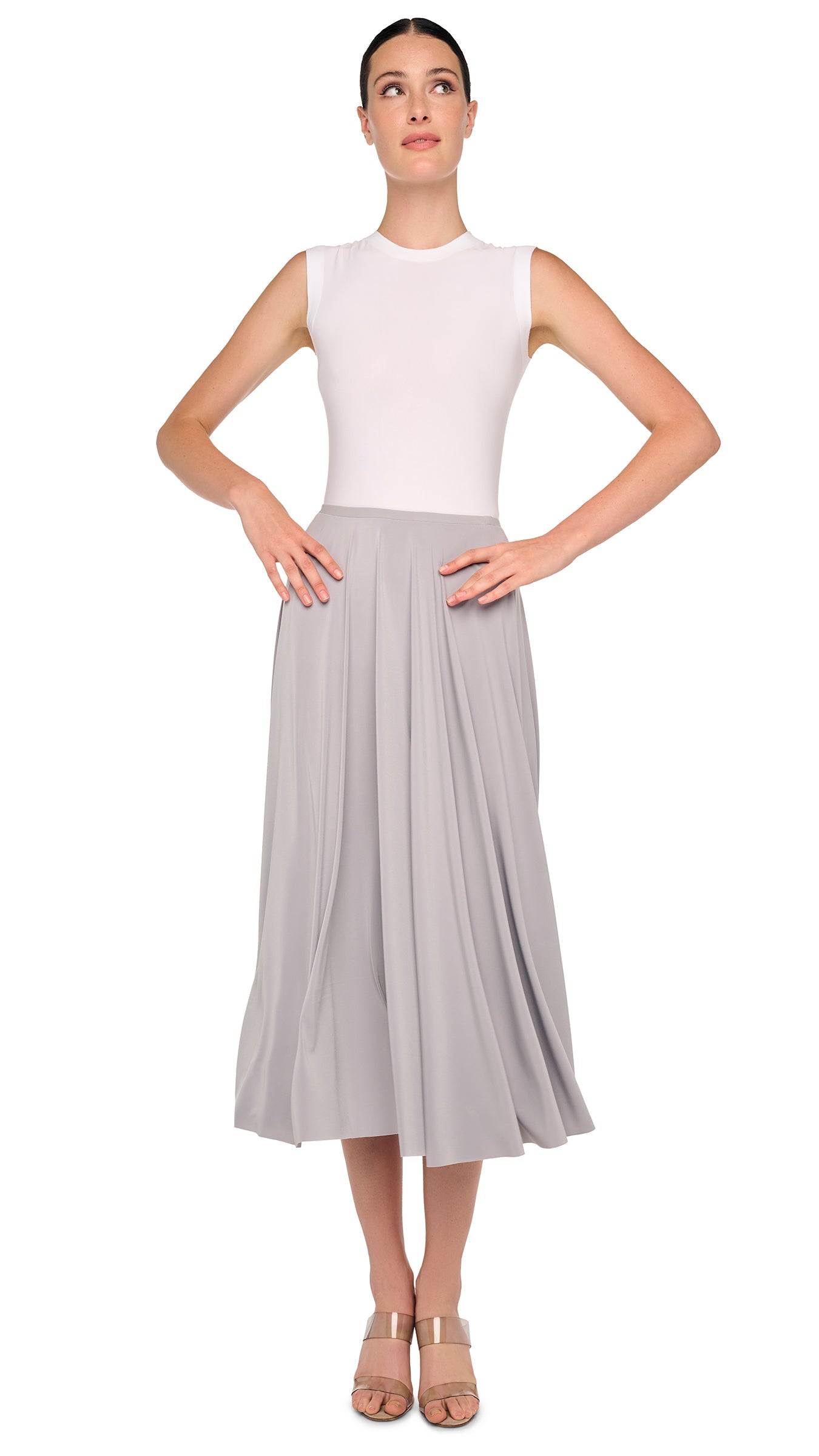Norma Kamali Flared Skirt to Midcalf