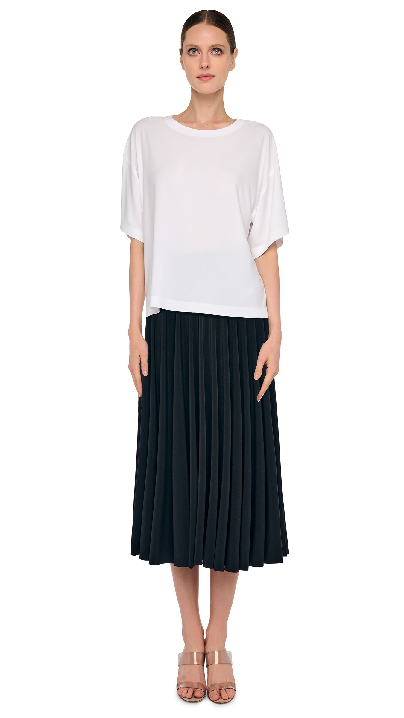 x115xtaylor カミース SHORT SLEEVE BOXY T – Snow White – Norma Kamali