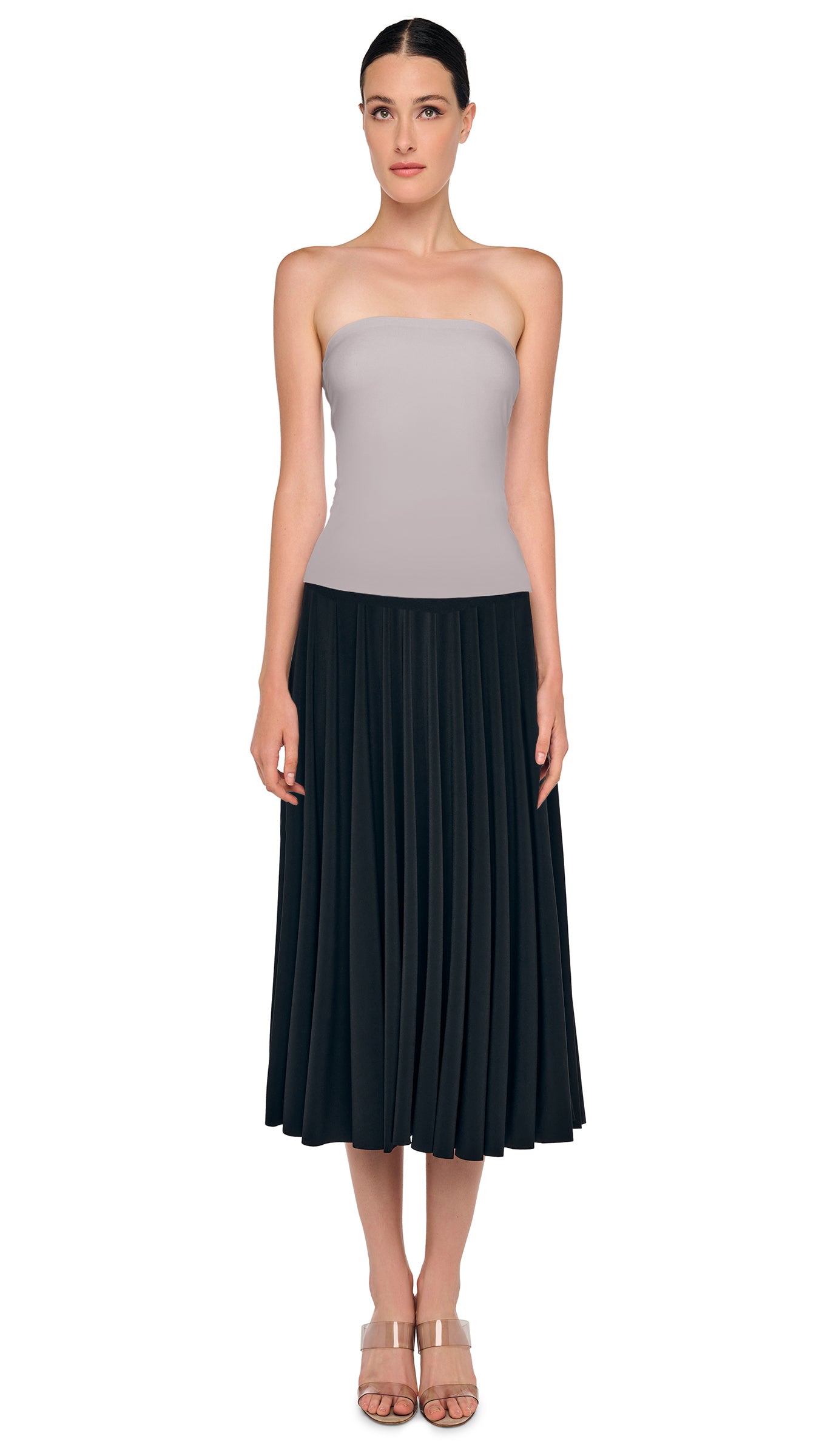 STRAPLESS TOP – Grey – Norma Kamali