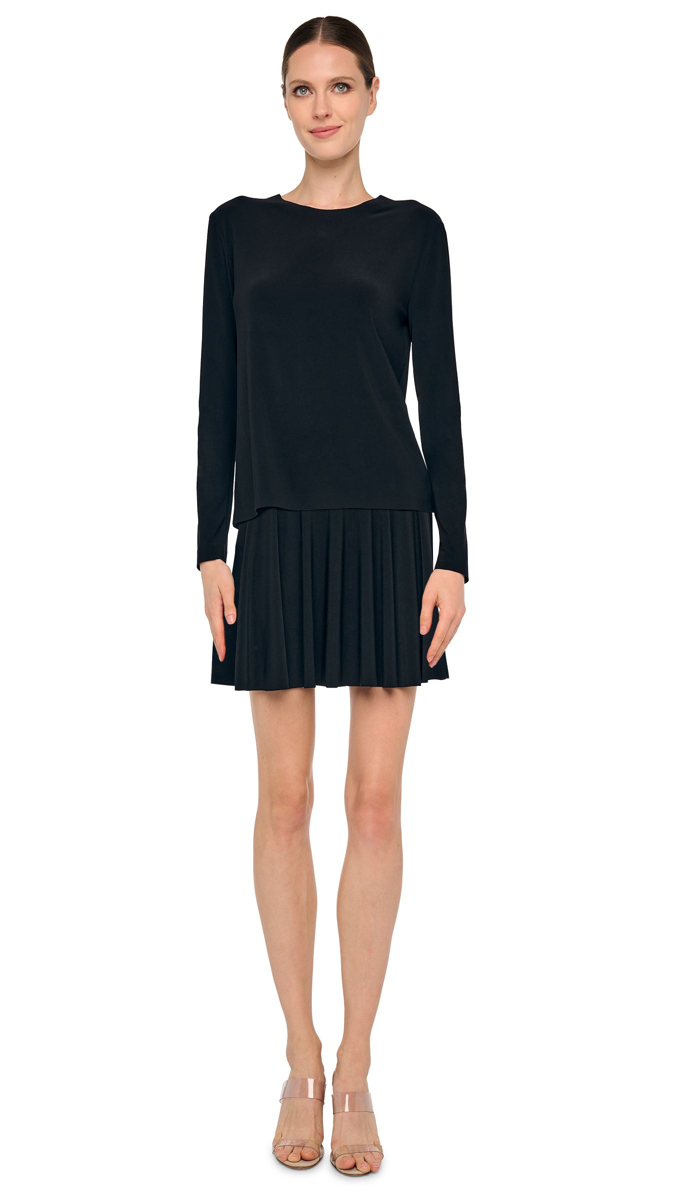 FLARED MINI SKIRT – Black – Norma Kamali