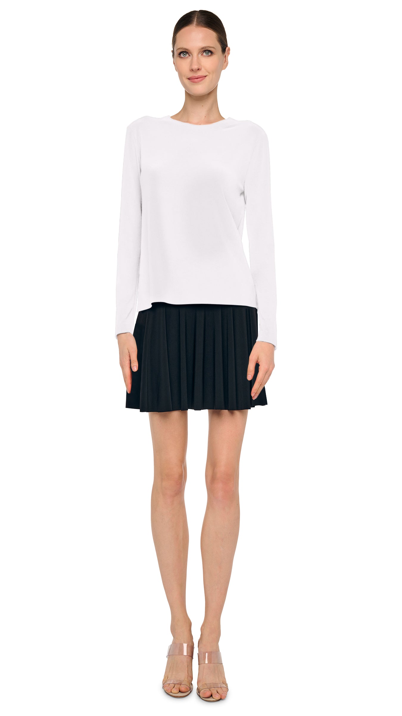 CROPPED LONG SLEEVE T – Snow White – Norma Kamali