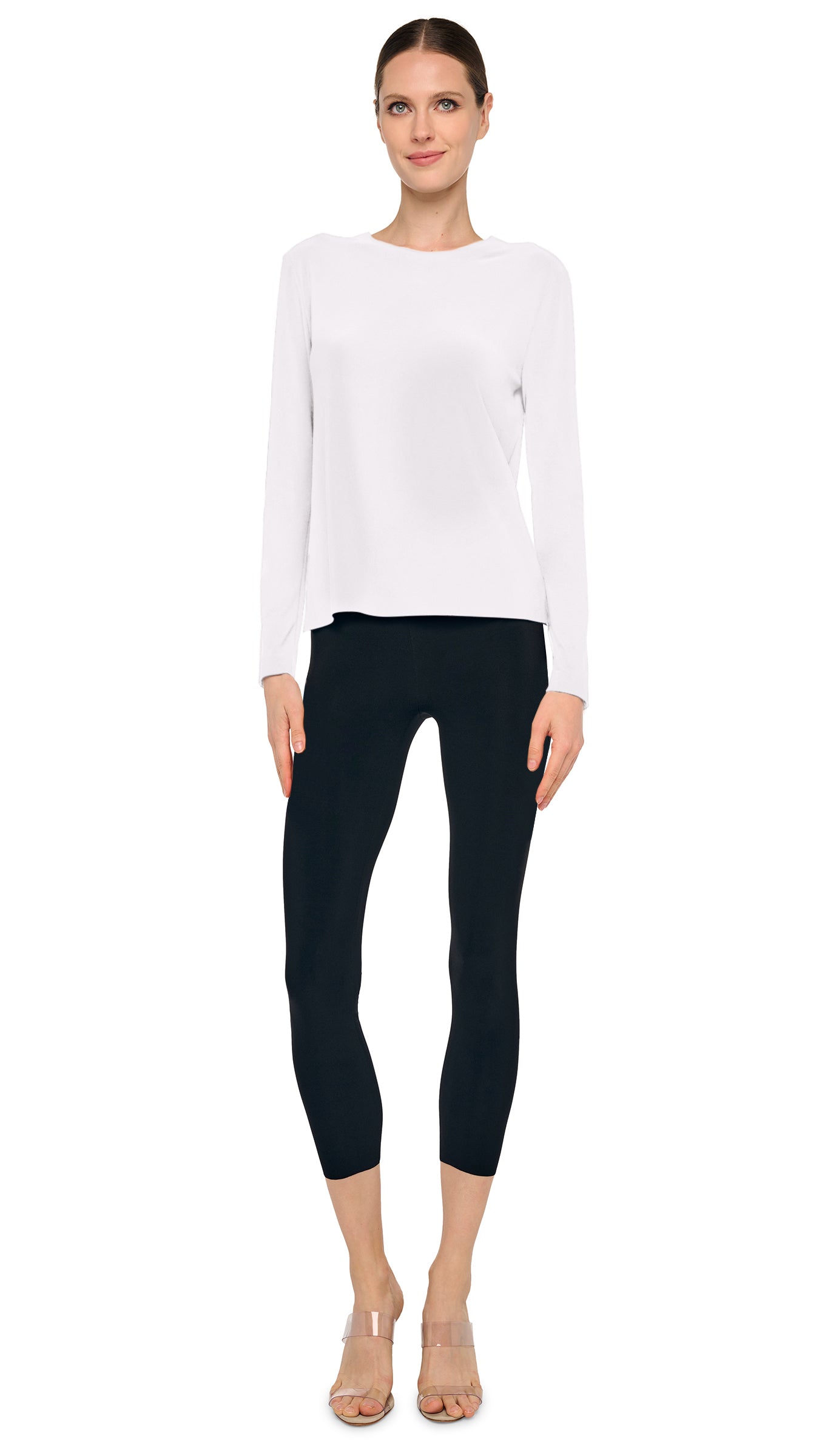 CROPPED LONG SLEEVE T – Snow White – Norma Kamali