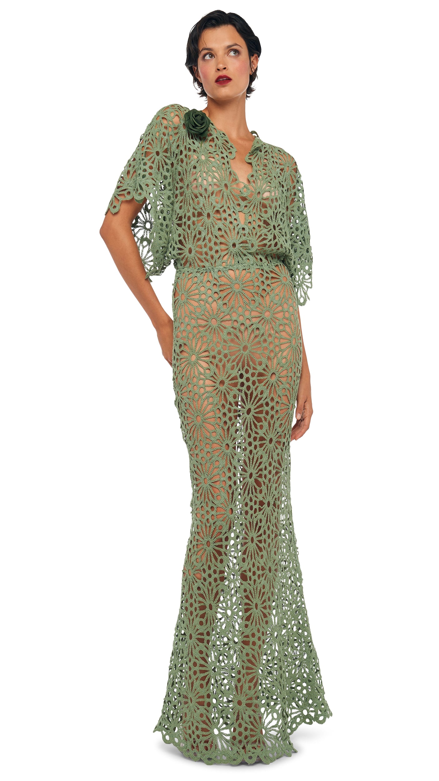 Norma Kamali Obie Gown - Vintage Green / Size XXS Norma Kamali Obie Gown - Vintage Green / Size XXS