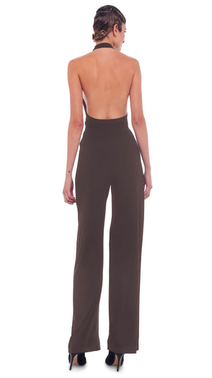 HALTER WRAP STRAIGHT LEG JUMPSUIT #3 Thumbnail