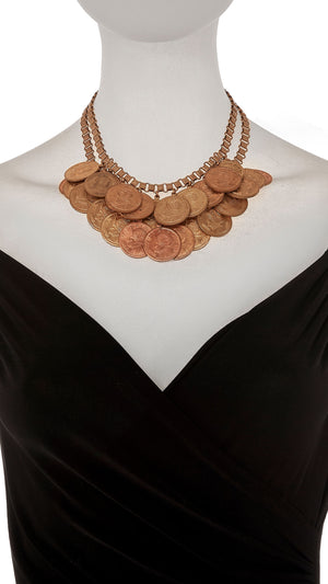 COIN LAYERED NECKLACE AND BRACELET SET #3 Thumbnail