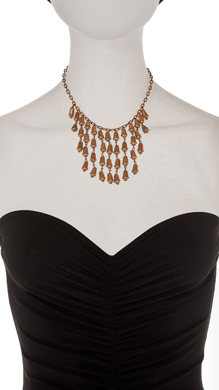 TIERED DROP BRASS NECKLACE #2
