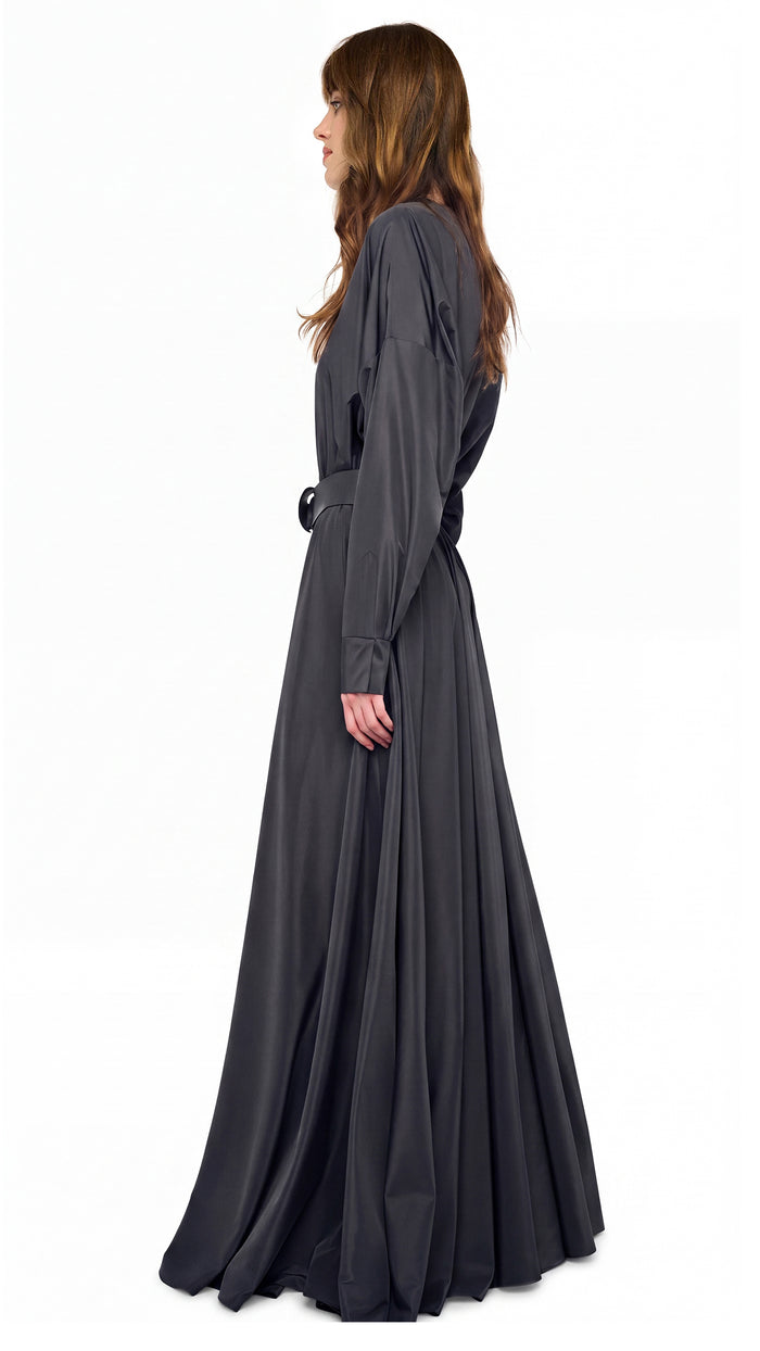 OVERSIZED NK SHIRT FLARED GOWN #3