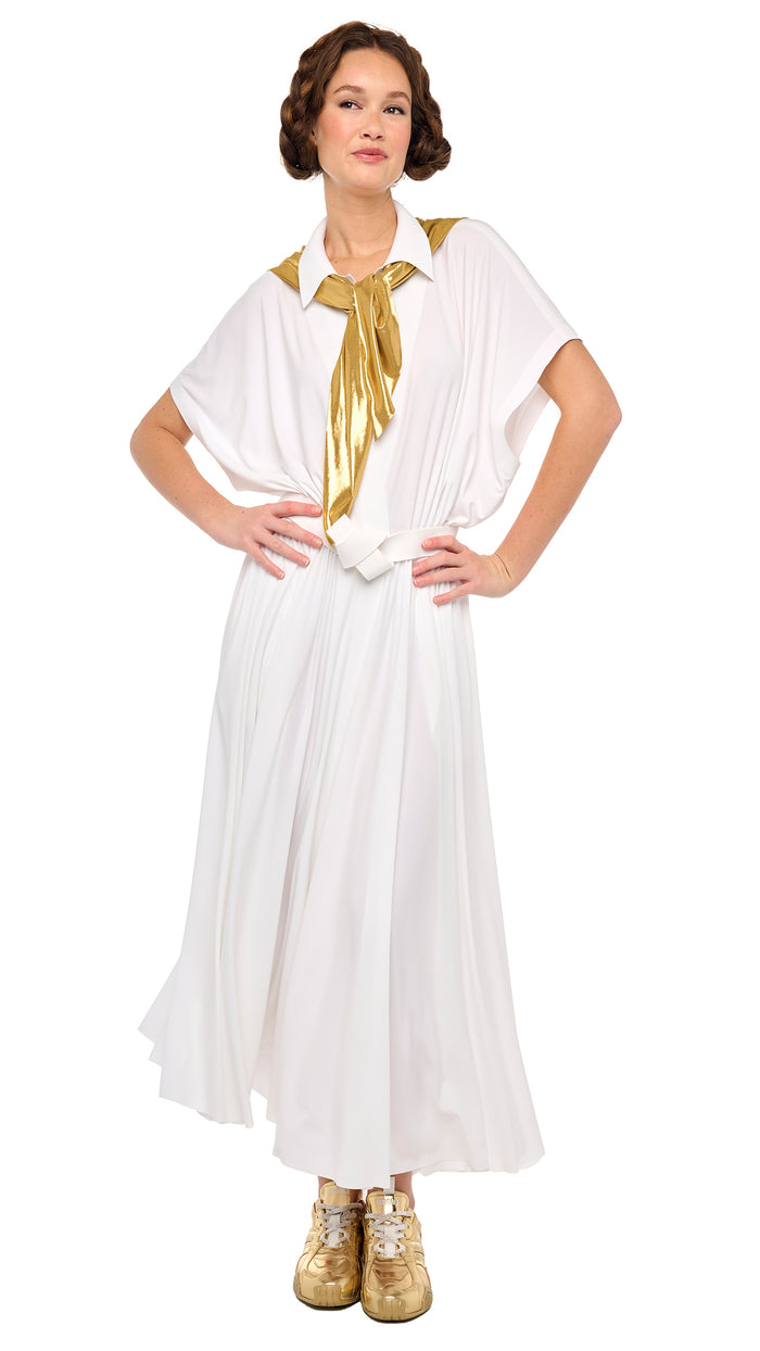 OVERSIZED SLEEVELESS NK FLARED DRESS #1